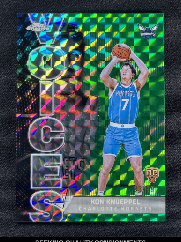 2025-26 Topps Chrome Kon Knueppel #VS-9 Green Geometric Voices Rookie RC /99
