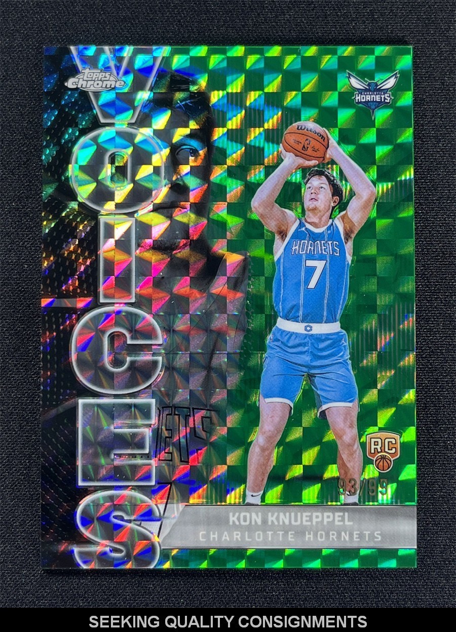 2025-26 Topps Chrome Kon Knueppel #VS-9 Green Geometric Voices Rookie RC /99
