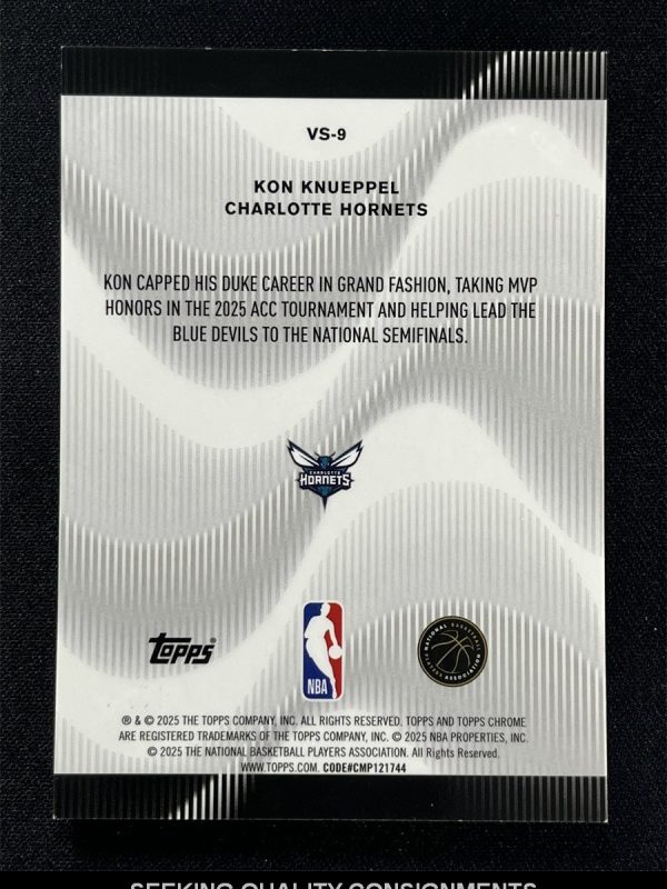2025-26 Topps Chrome Kon Knueppel #VS-9 Green Geometric Voices Rookie RC /99