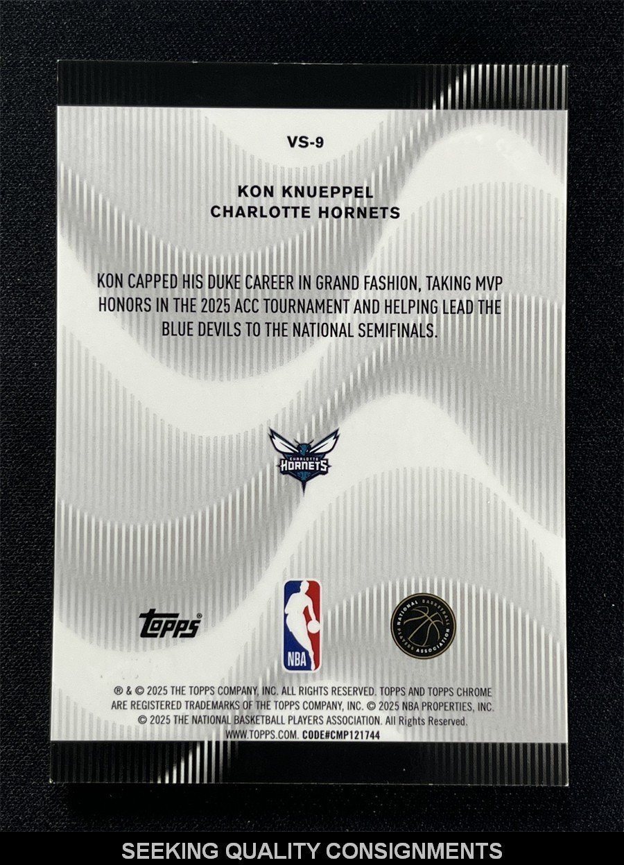2025-26 Topps Chrome Kon Knueppel #VS-9 Green Geometric Voices Rookie RC /99