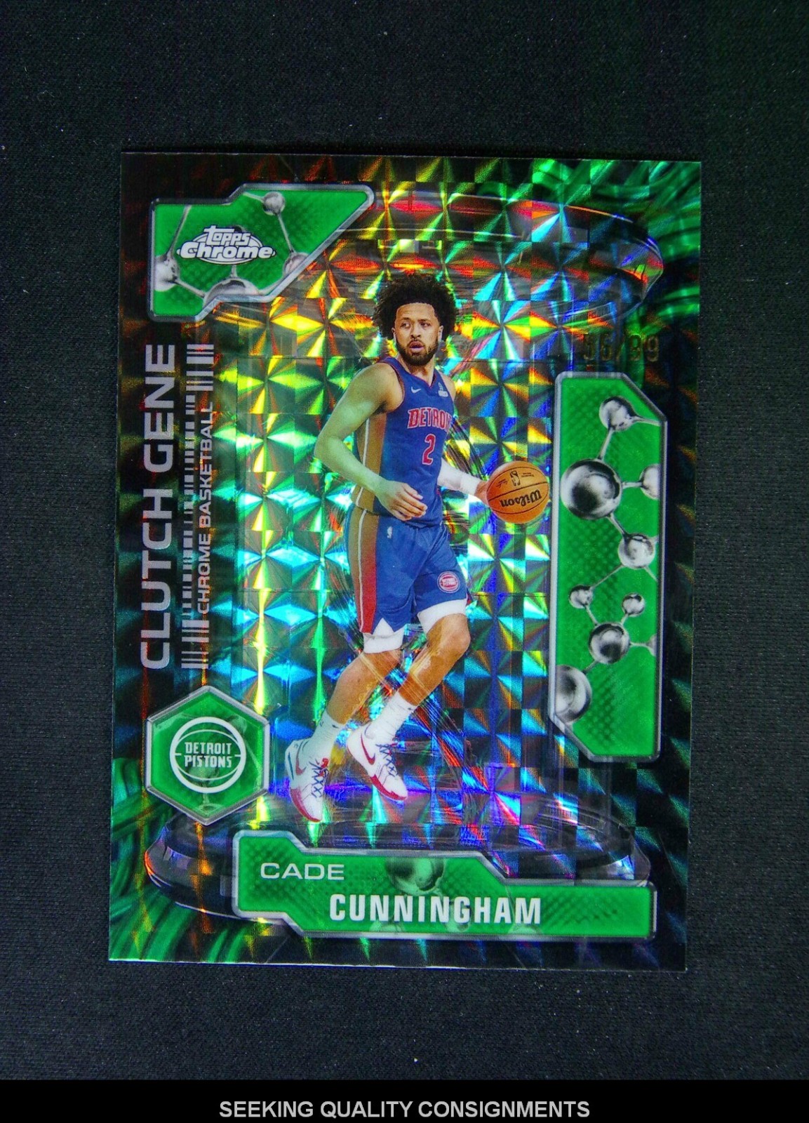 2025-26 Topps Chrome Cade Cunningham Clutch Gene Green Geometric /99