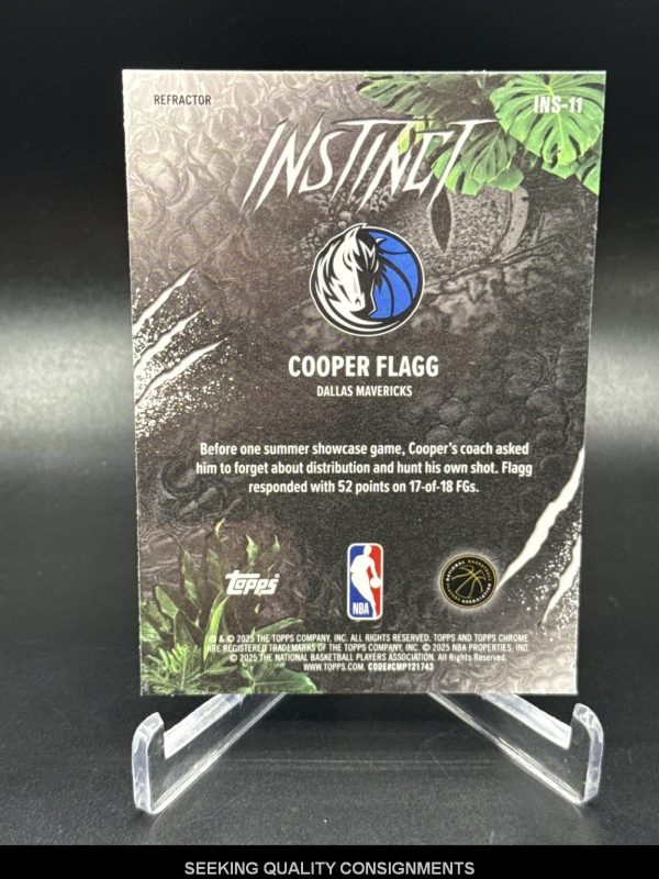 Cooper Flagg 2025-26 Topps Chrome Instinct Refractor RC SP #INS-11 Mavs