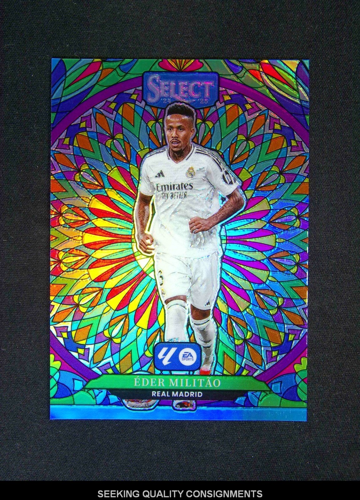2024-25 Panini Select La Liga Eder Militao #16 Stained Glass Case Hit SSP
