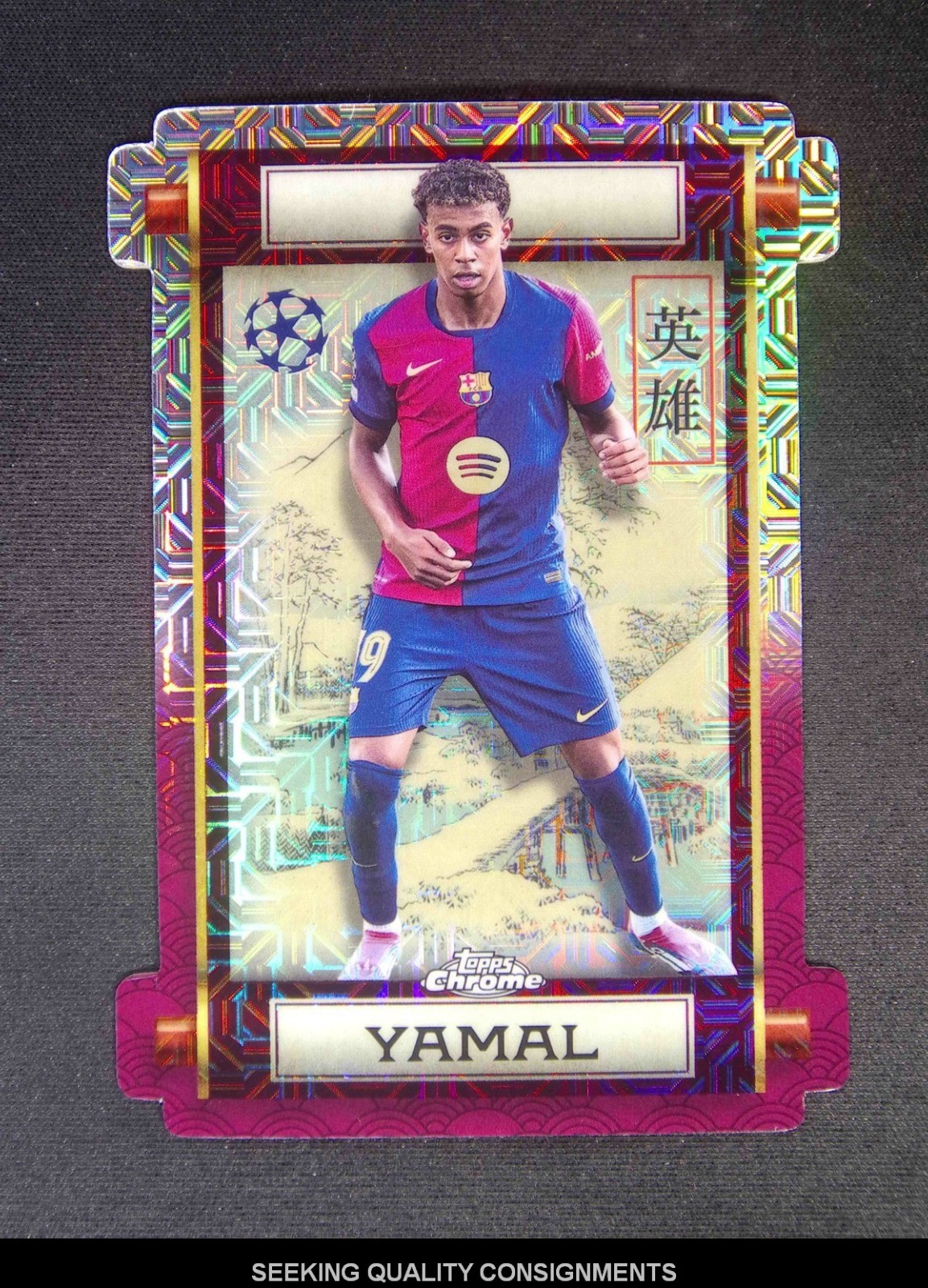 2025 Topps Japan UEFA Lamine Yamal Heroes Chrome Mojo Die-Cut SSP