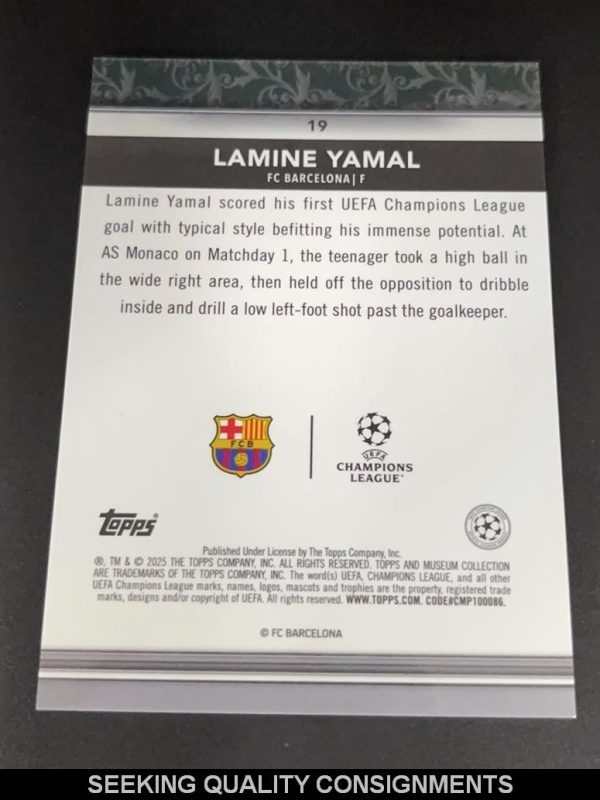 2024-25 Topps Museum Collection UEFA Lamine Yamal #19 Refractor