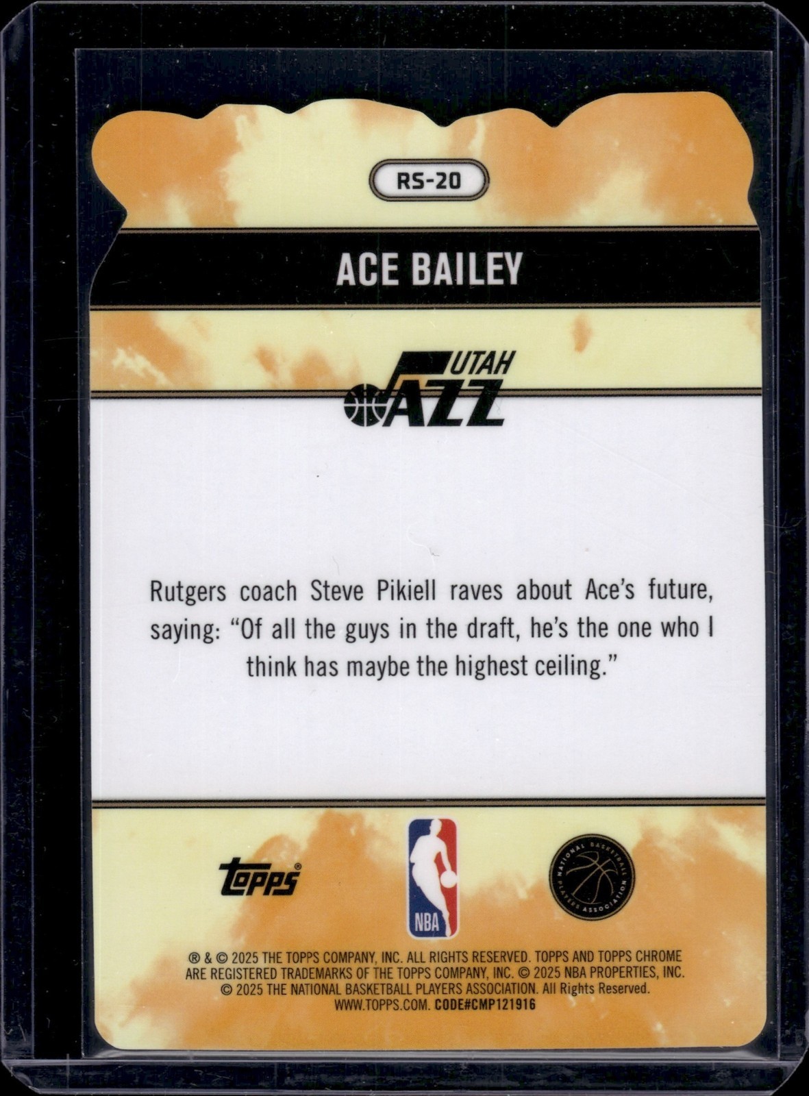 ACE BAILEY 2025-26 TOPPS CHROME #RS-20 ROOKIE ROCK STARS RC SSP JAZZ B
