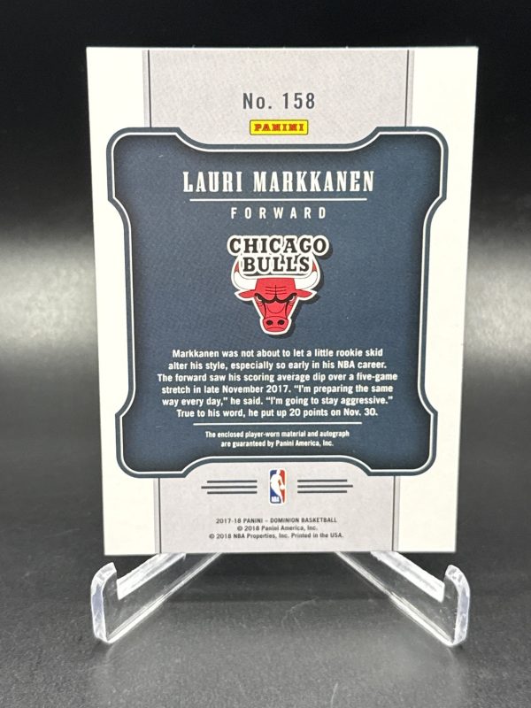 Lauri Markkanen 2017-18 Panini Dominion - Rookie Jersey Autographs /199