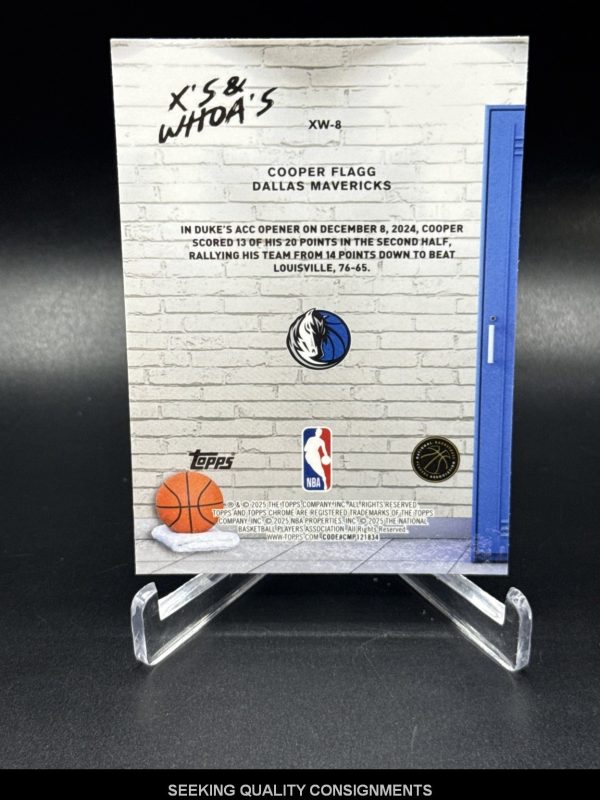 COOPER FLAGG 2025-26 TOPPS CHROME #XW-8 ROOKIE X'S AND WHOA'S RC MAVERICKS