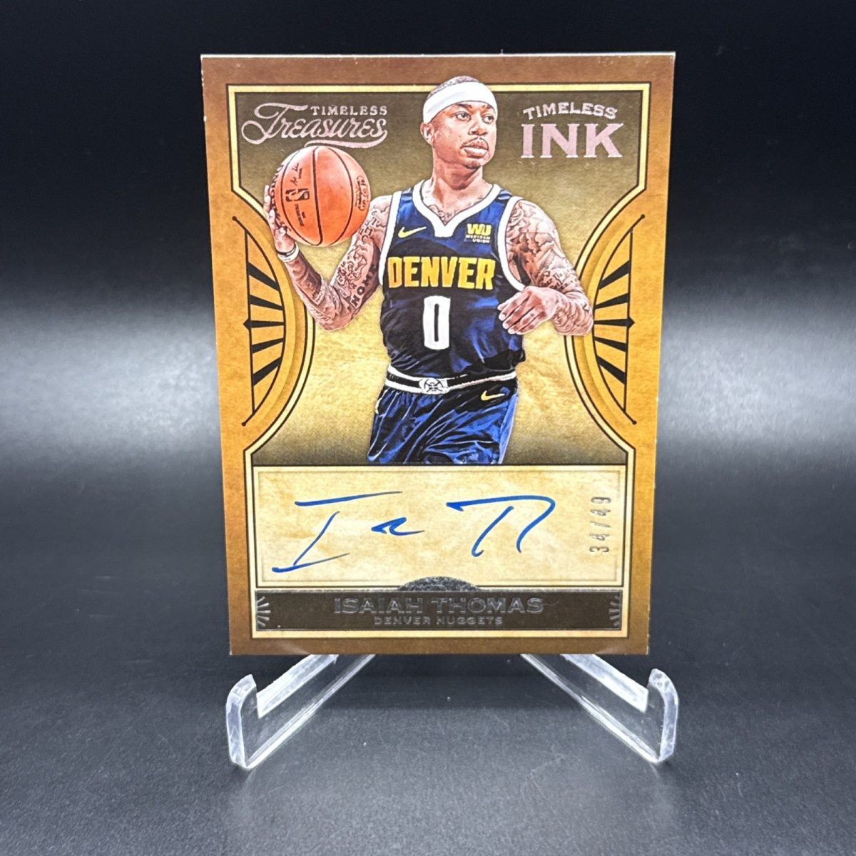 2018-19 Panini Chronicles Timeless Ink 34/49 Isaiah Thomas #TT-IT Auto