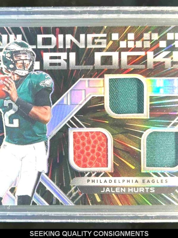 2020 Spectra Jalen Hurts Building Blocks Jersey Hyper RC #/75 Eagles