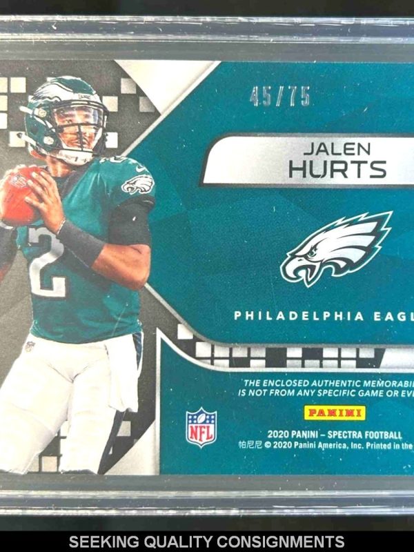 2020 Spectra Jalen Hurts Building Blocks Jersey Hyper RC #/75 Eagles