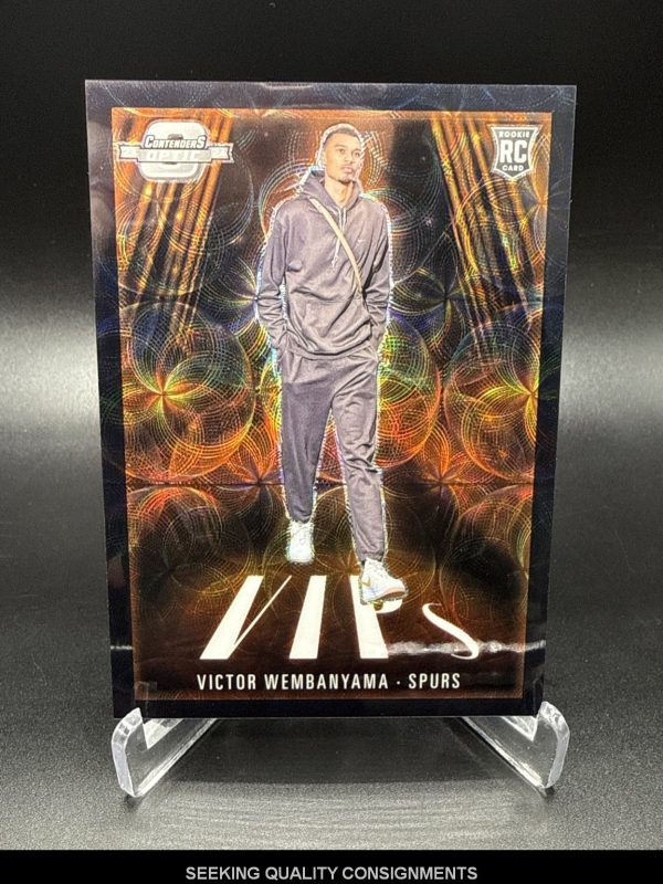 2023-24 Panini Contenders Optic Victor Wembanyama #4 VIPS Black Scope RC /25