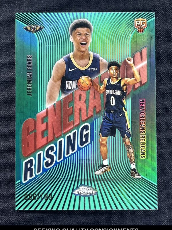 2025-26 Topps Chrome Jeremiah Fears #GR-7 Teal Generation Rising Rookie RC /199