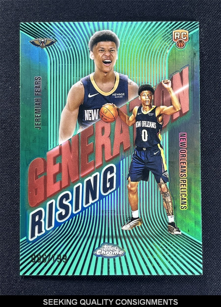 2025-26 Topps Chrome Jeremiah Fears #GR-7 Teal Generation Rising Rookie RC /199