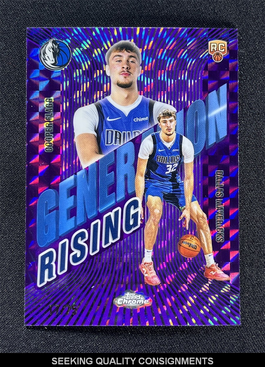 2025-26 Topps Chrome Cooper Flagg Purple Geometric Generation Rising RC /75