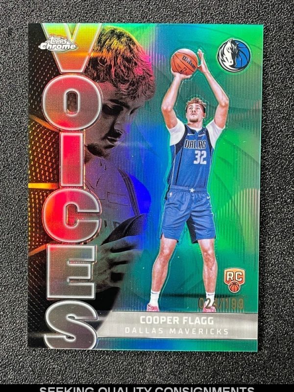 2025-26 Topps Chrome Cooper Flag Voices Aqua Refractor Rookie RC /199