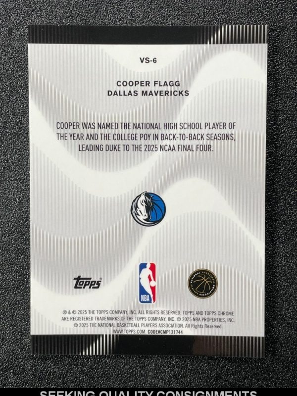 2025-26 Topps Chrome Cooper Flag Voices Aqua Refractor Rookie RC /199