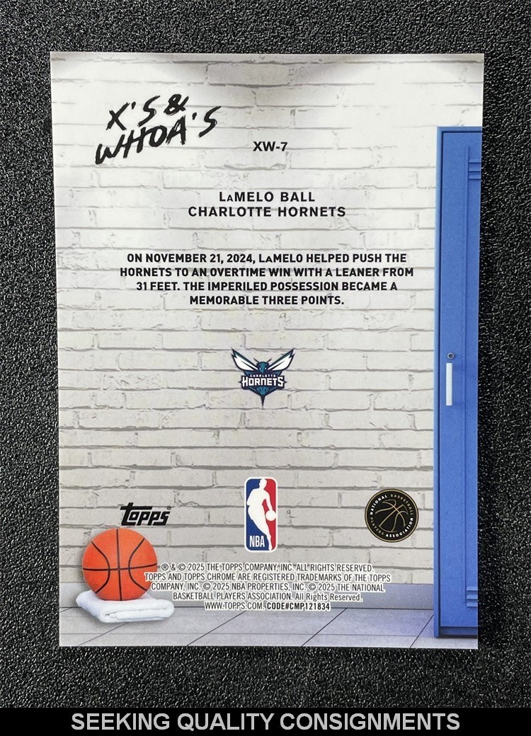 2025-26 Topps Chrome LaMelo Ball X's & Whoa's Orange Refractor /25