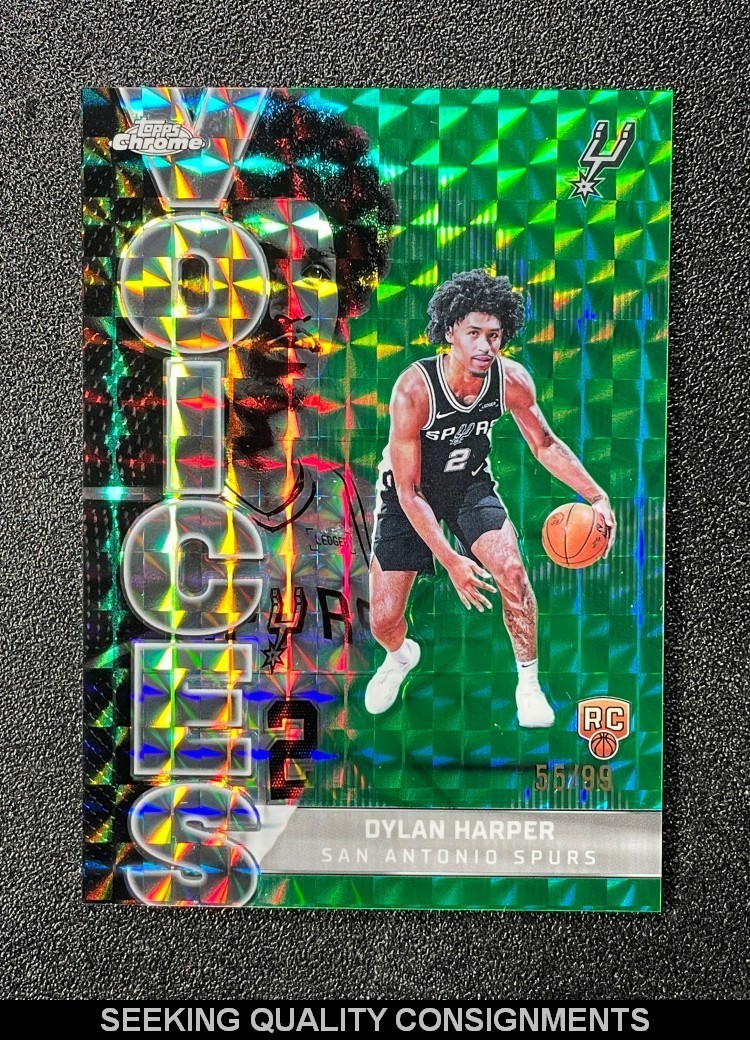 2025-26 Topps Chrome Dylan Harper Voices Green Geometric Rookie RC /99