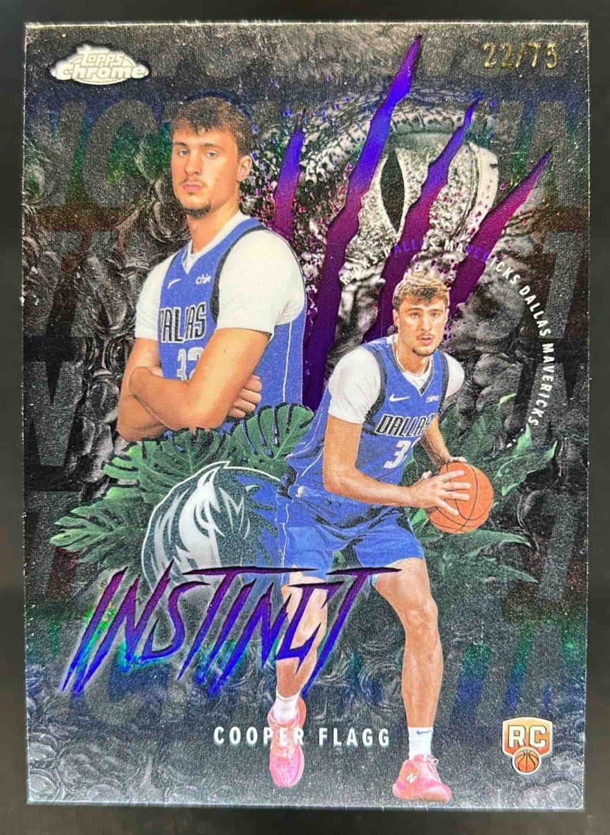 2025-26 Topps Chrome Cooper Flagg Instinct RC Purple Refractor #/75 Mavericks