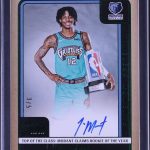 2024-25 Panini One and One JA MORANT GREEN TIMELESS MOMENTS AUTO 3/5 Grizzlies