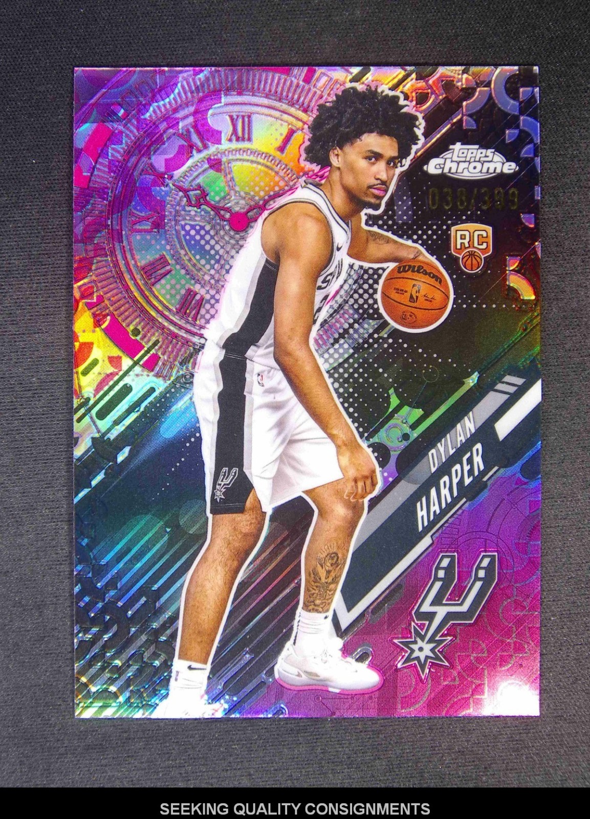 2025-26 Topps Chrome Dylan Harper #17 RC Rookie Go Time Magenta Refractor /399