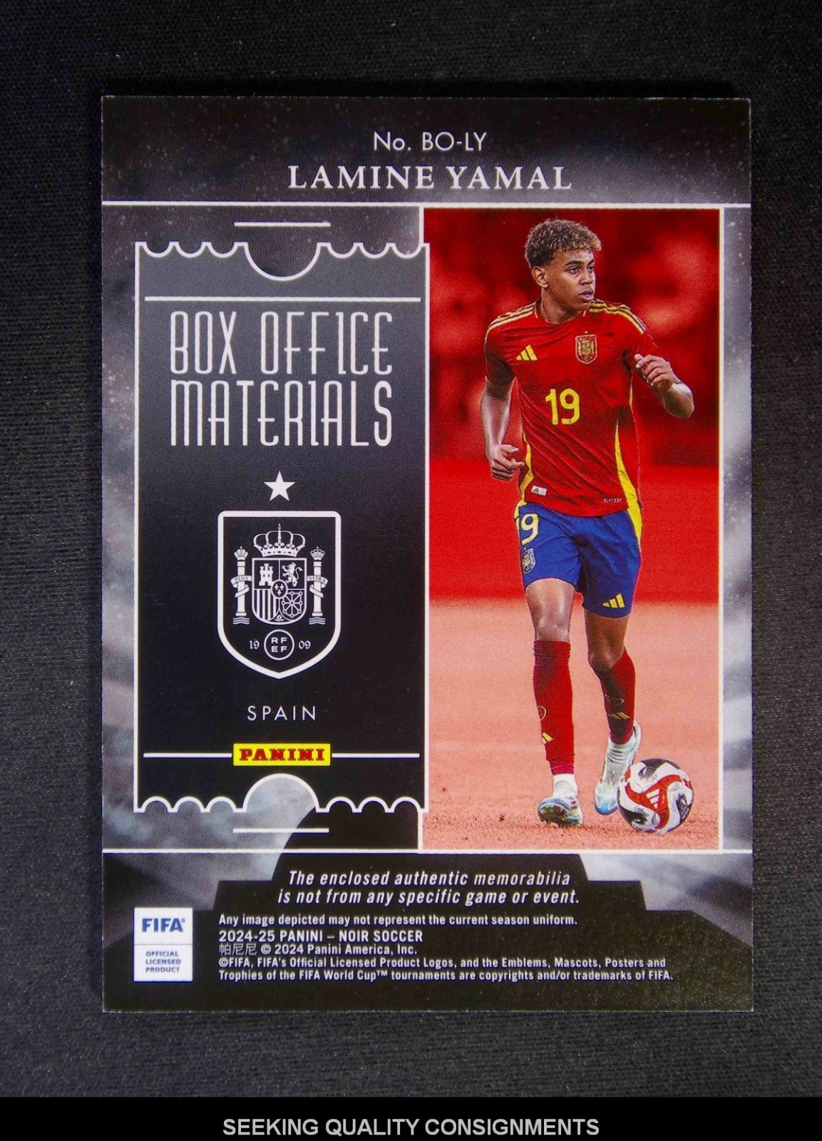 2024-25 Panini Noir Lamine Yamal Box Office Materials Patch /65