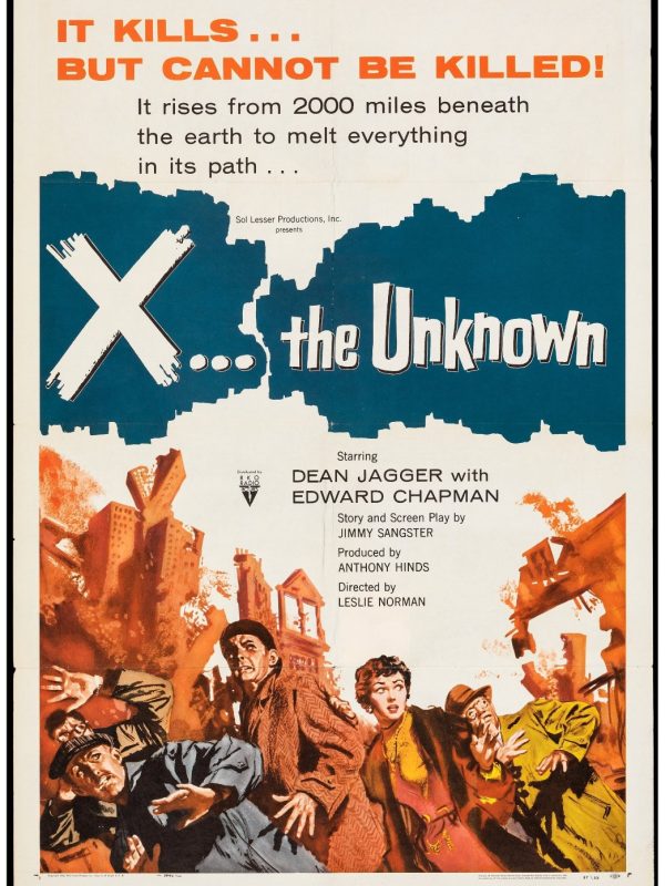 X the Unknown (RKO Radio, 1956) Folded, Very Fine- One Sheet Poster (27" X 41")