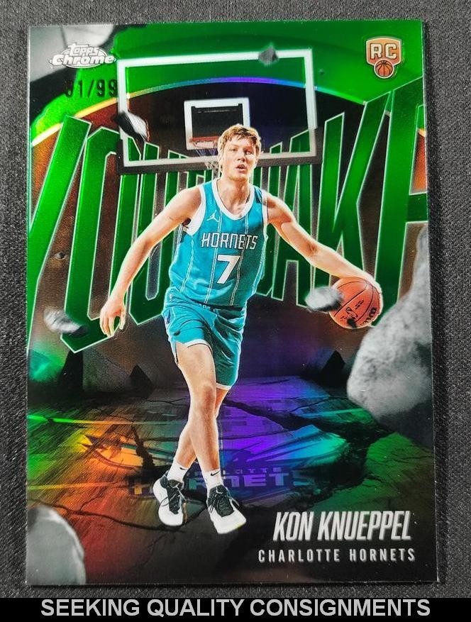 2025-26 Topps Chrome Kon Knueppel #4 RC Rookie Youthquake Green Refractor /99