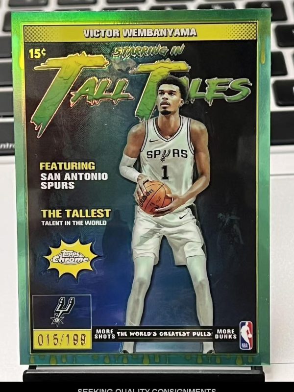 2025-26 Topps Chrome Victor Wembanyama Tall Tales Aqua Refractor /199