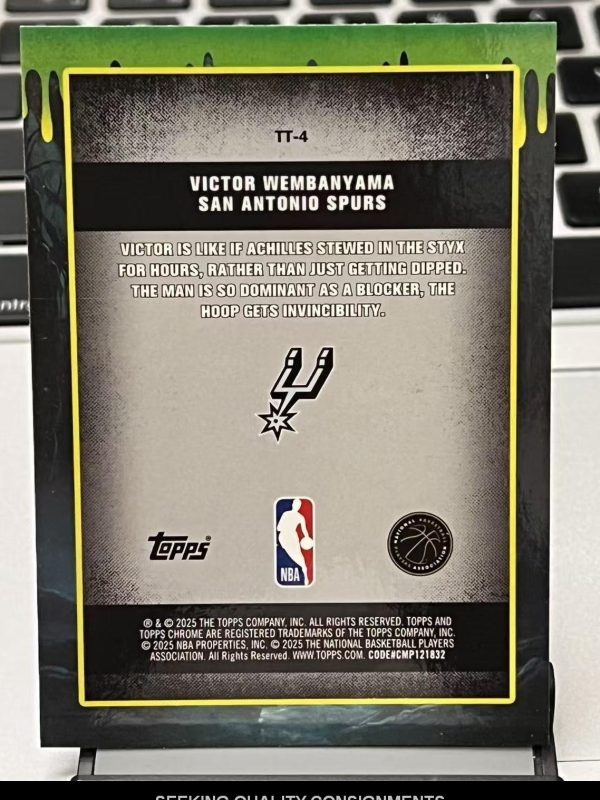 2025-26 Topps Chrome Victor Wembanyama Tall Tales Aqua Refractor /199