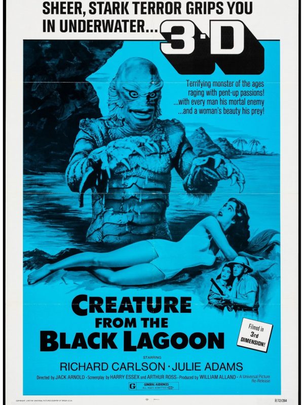Creature from the Black Lagoon (R-1972) Folded, Very Fine. One Sheet (27" X 41")