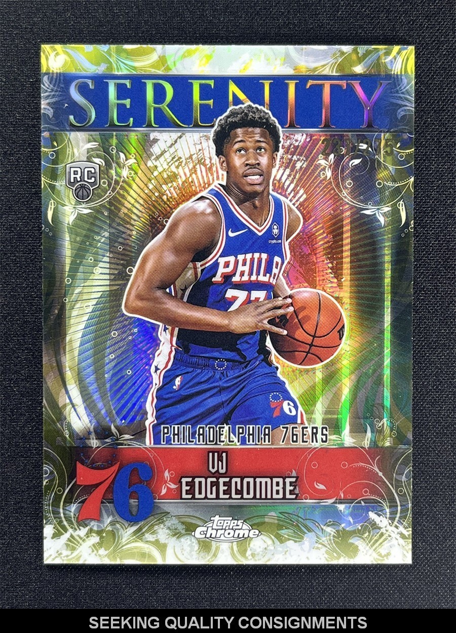 2025-26 Topps Chrome Vj Edgecombe #SY-13 Yellow Serenity Rookie RC 76ers /275