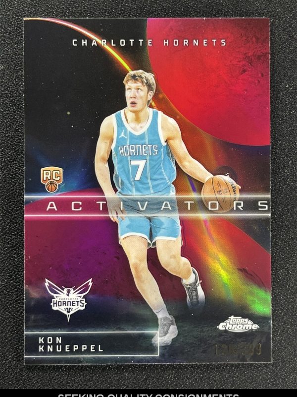 2025-26 Topps Chrome Kon Knueppel #AC-14 Magenta Activators Rookie RC 76ers /399