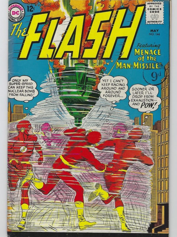 THE FLASH #144 1964 FINE MENACE OF THE MAN MISSILE