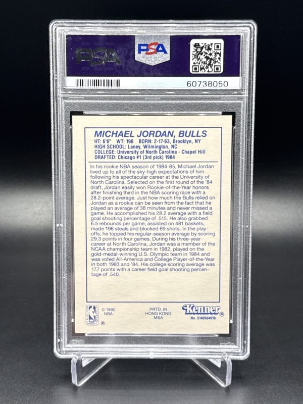 1990 Kenner Starting Lineup Yellow Rookie Year 1984 Michael Jordan PSA 8 NM-MT
