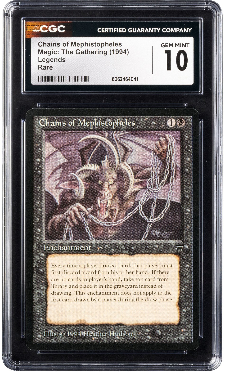 1994 MTG LEGENDS RARE CHAINS OF MEPHISTOPHELES CGC 10 GEM MINT
