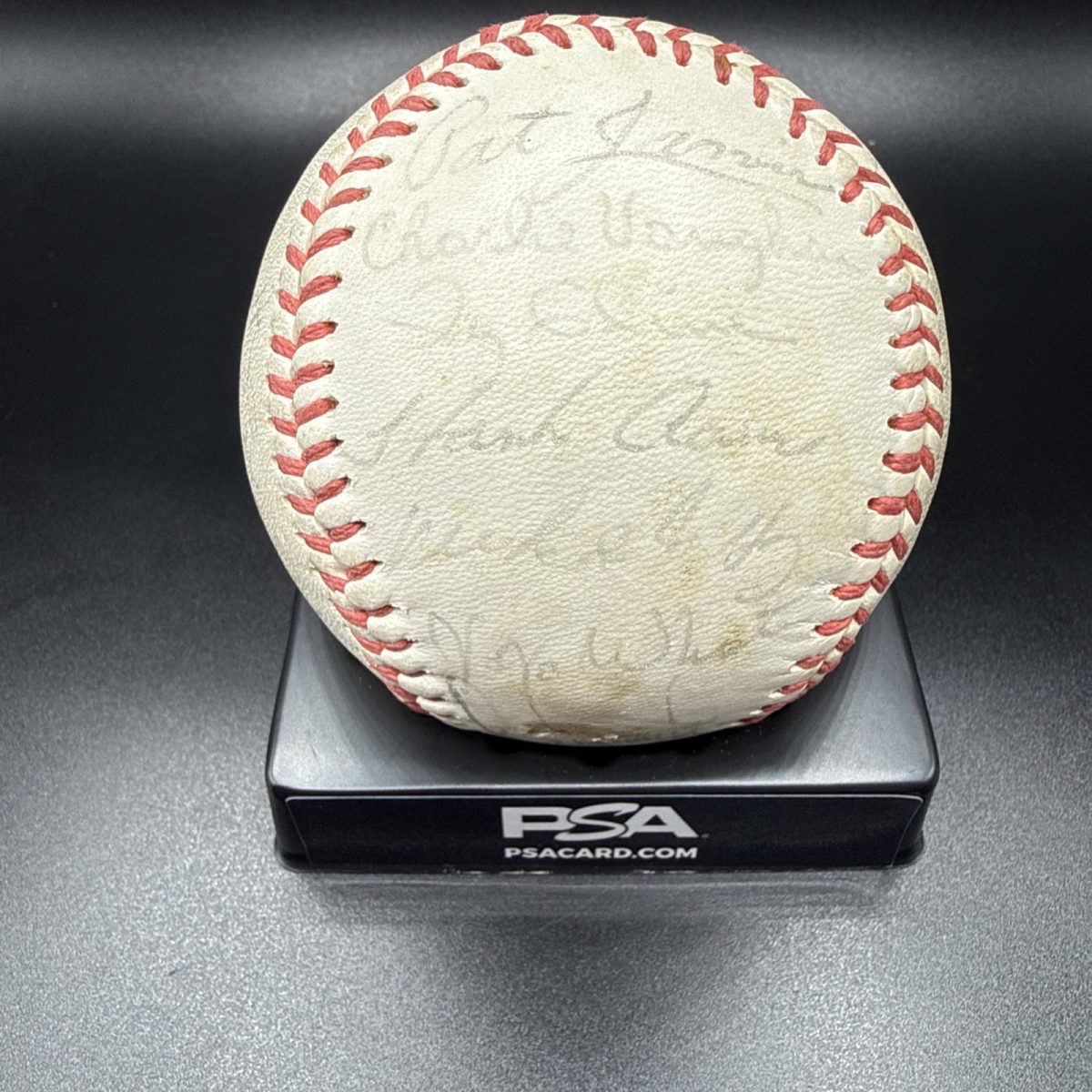 1966 Braves Team Signed Baseball 27 Autos Hank Aaron, Matthews, Torre PSA LOA