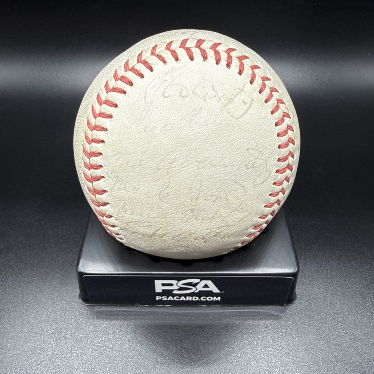 1966 Braves Team Signed Baseball 27 Autos Hank Aaron, Matthews, Torre PSA LOA