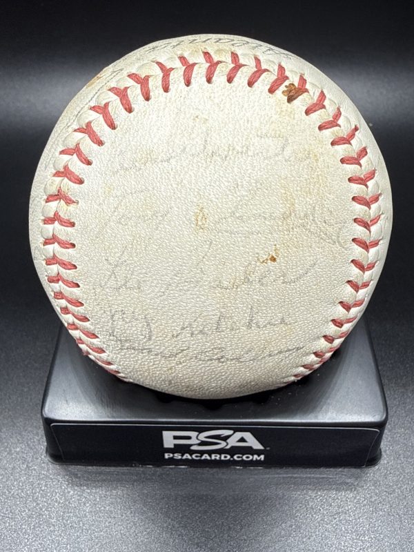 1966 Braves Team Signed Baseball 27 Autos Hank Aaron, Matthews, Torre PSA LOA