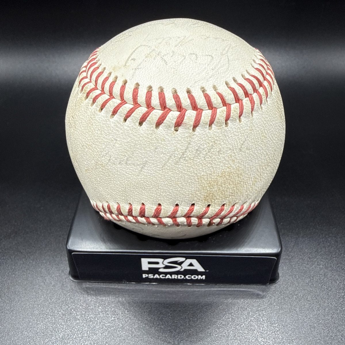 1966 Braves Team Signed Baseball 27 Autos Hank Aaron, Matthews, Torre PSA LOA