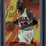MICHAEL JORDAN 1996-97 Topps Chrome En Fuego Season's Best Card #1 Bulls HOF NM