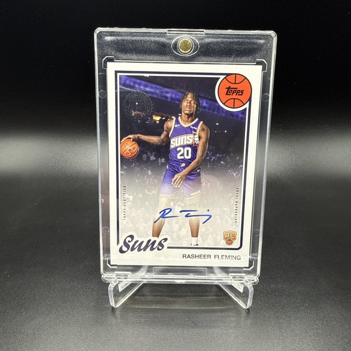 2025 Topps Basketball Rasheer Fleming 45th Anniversary Rookie Auto On Card