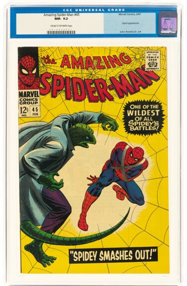 The Amazing Spider-Man #45 (Marvel, 1967) CGC NM- 9.2 Cream to Off-White Pages