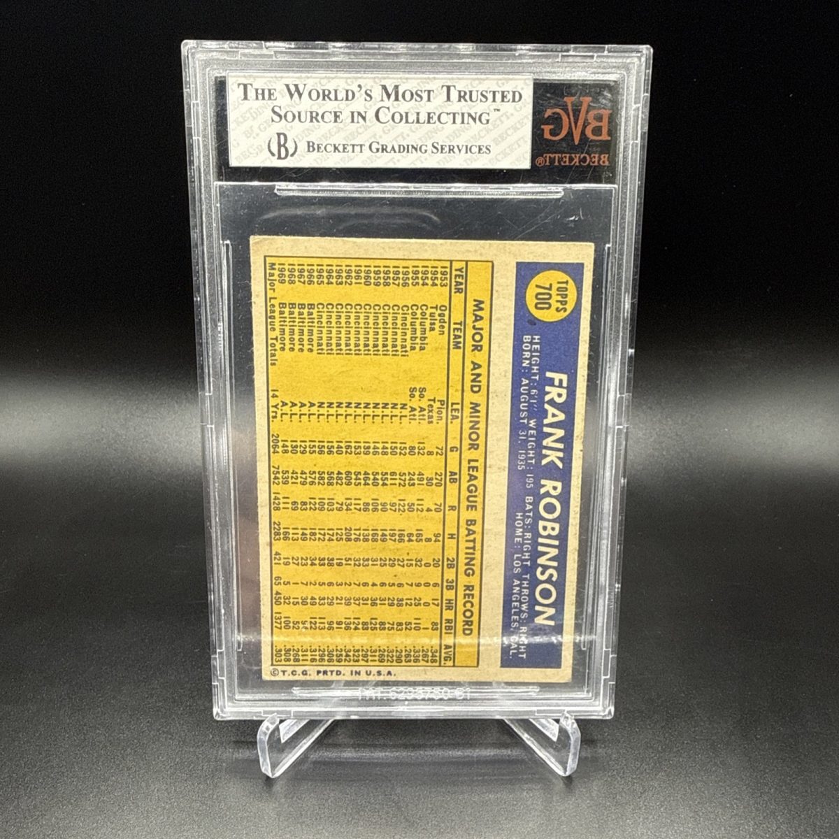 Frank Robinson 1970 Topps #700 BVG 4.5