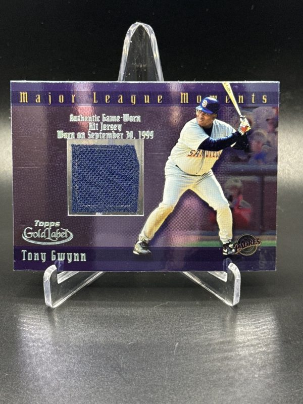 2002 Topps Gold Label Major League Moments Tony Gwynn Game Worn Jersey Relic