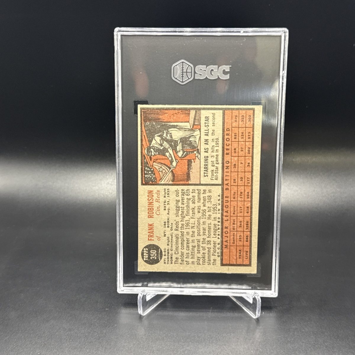 1962 Topps Frank Robinson #350 SGC 3 Very Good