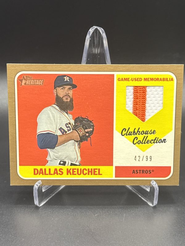 2018 TOPPS HERITAGE BASEBALL DALLAS KEUCHEL CLUBHOUSE COLLECTION JERSEY RELIC