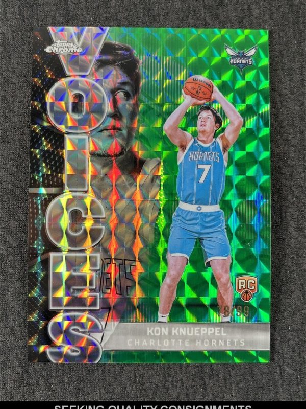 2025-26 Topps Chrome Basketball Kon Knueppel RC Voices Green Refractor /99