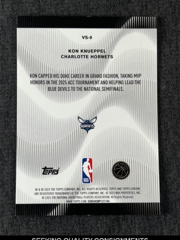 2025-26 Topps Chrome Basketball Kon Knueppel RC Voices Green Refractor /99